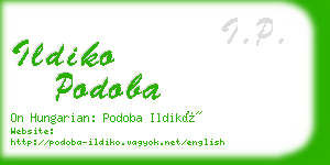ildiko podoba business card